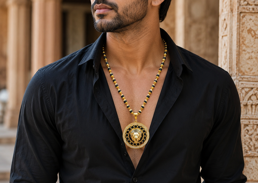 Lion Rudraksh Pendant
